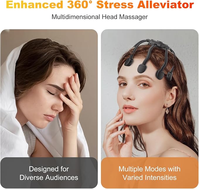 Electric Scalp Massager, Head Massager Scalp Stress Relax, Kneading Hair Massage - Image 3