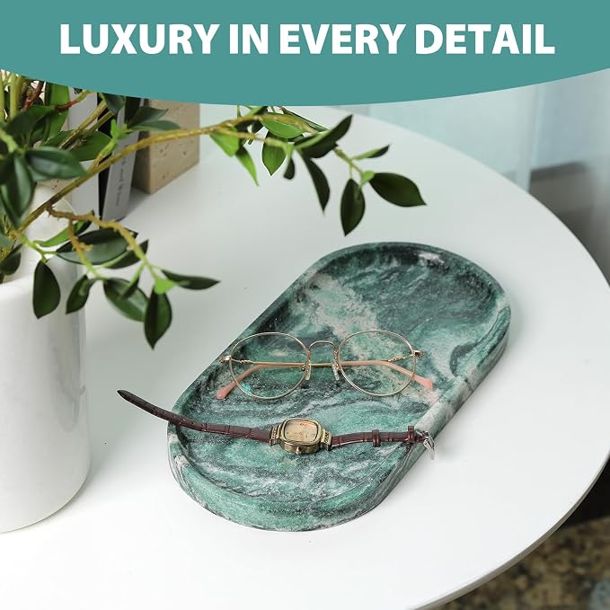 Koville Norway Natural Marble Tray, Catchall Tray - Image 3