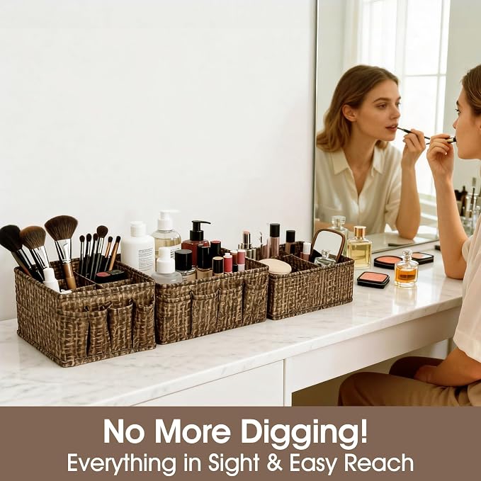 VERONLY Cosmetic Storage Bins Makeup Organizer, Adjustable Multifunction - Image 6