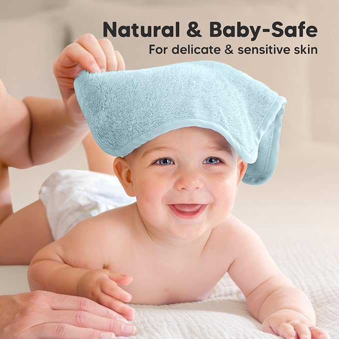 6-Pack Baby Washcloths – Soft Absorbent Viscose from Bamboo Washcloths - Image 5