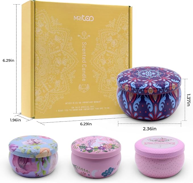 Scented Candles Gift Set for Women 4 Pack Soy Wax Candles - Image 4