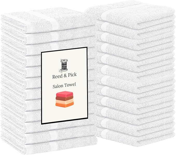 Reed&Pick 24 Pack White Hand Towels 100% Cotton Spa Towels 16x26 inches Highly by Unknown