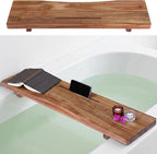 Premium Acacia Wood Bathtub Tray Caddy by La+vie+elegante