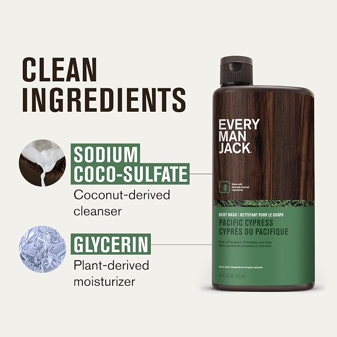 Every Man Jack Nourishing Pacific Cypress Mens Body Wash - Image 5