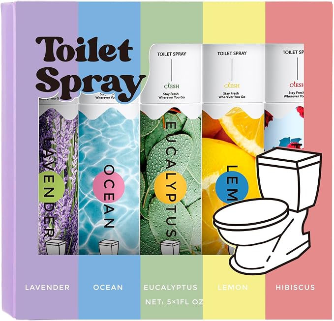 Travel Size Toilet Spray, Bathroom Odor Eliminator, 5 Pack, 1 fl oz Each - Image 7