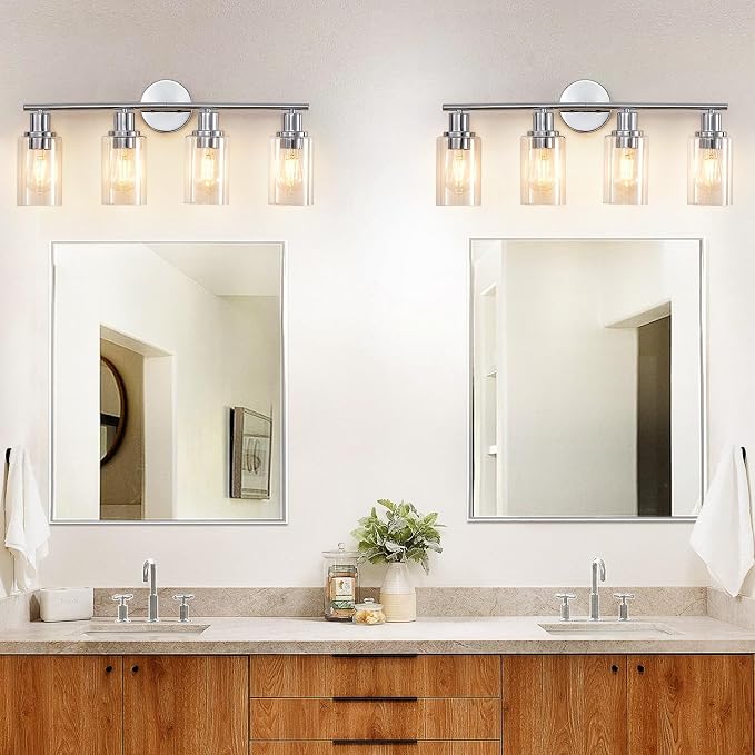 DLLT 4-Light Bathroom Light Fixtures: Chrome Modern Vanity Lights - Image 5