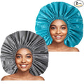 Jumbo Size Shower Cap 2 PCS Waterproof Shower Caps by CHFONGDIRECT