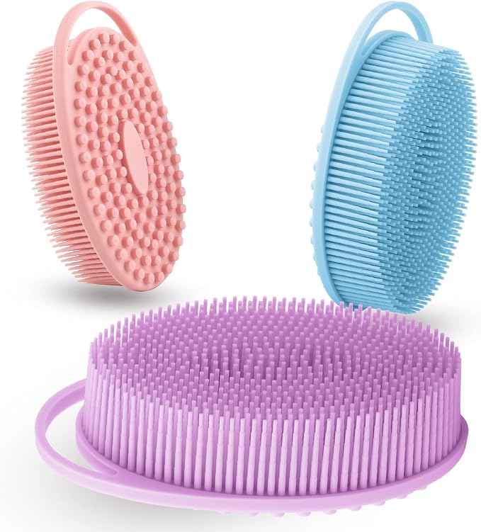 Silicone Body Scrubber 3 Pack Silicone Loofah Exfoliating Body Scrubber Soft - Image 9