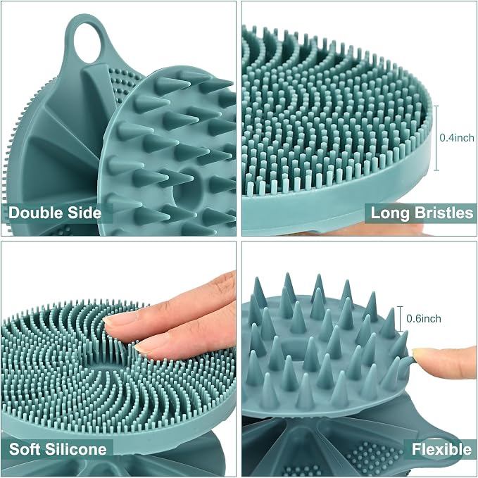 INNERNEED 2-in-1 Silicone Body Scrubber and Scalp Massager Shampoo Brush - Image 4