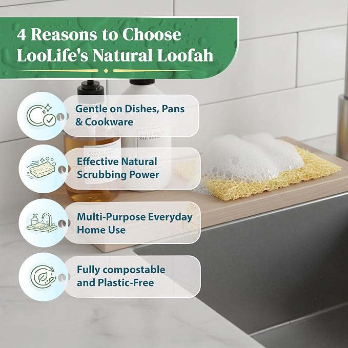 Natural Loofah Kitchen Sponge - Image 8