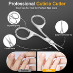 Cuticle Scissors, Extra Fine Curved Manicure & Pedicure Nail Scissor - Image 3