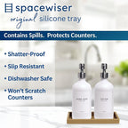 Spacewiser Countertop and Vanity Tray – Small 7.7" Silicone Soap Dispenser Trays - Image 2