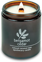 Hemlock Park Bergamot Cedar Apothecary Hand-Poured Scented Candle | Crackling by HemlockPark