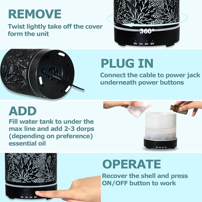 Essential Oil Diffuser Metal Aromatherapy Oil Diffusers - Image 4