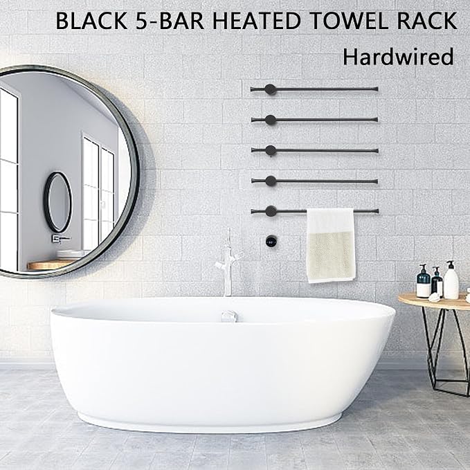 Towel Warmer Rack, Heated Towel Bar - Image 2