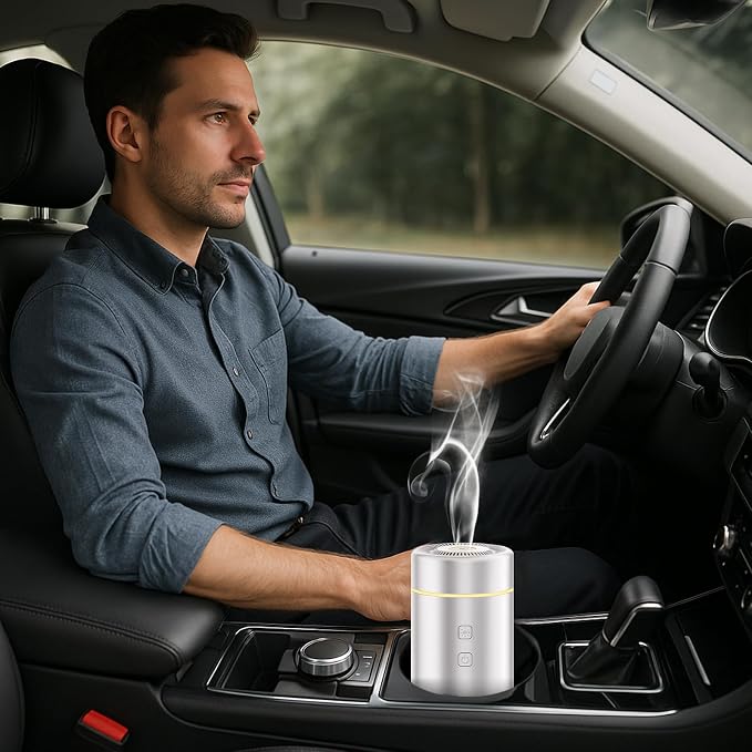 SEEDSEEL 100ML Car Essential Oil Diffuser, Rechargeable Battery Powered - Image 7