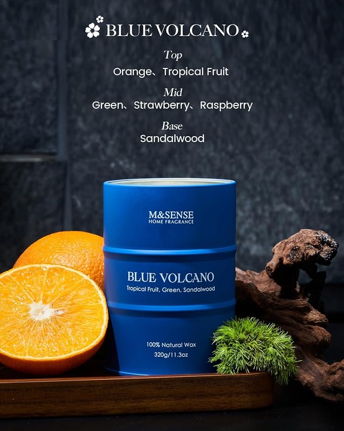 M&SENSE Tropical Fruit Soy Scented Candles Natural Non Toxic, Summer Candles - Image 3