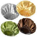 4 PCS Shower Cap for Women, Elastic and Reusable Bath Caps, Double Layers by CHFONGDIRECT