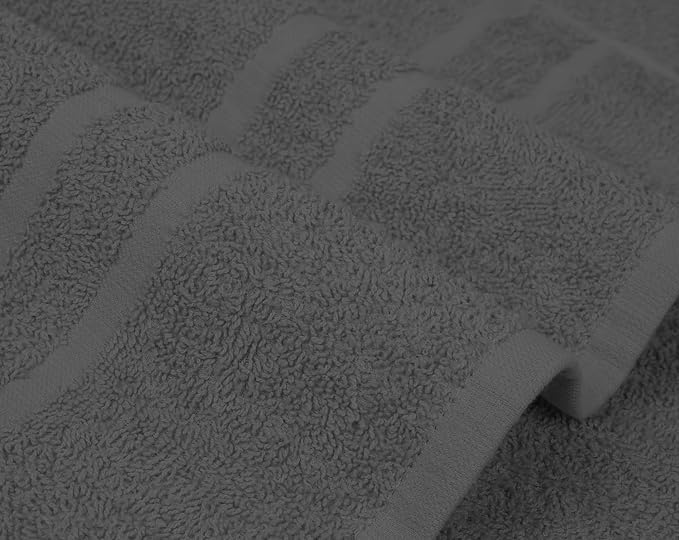 Basic Medium Bath Towels 24x48 Inches – Pack of 6 – Grey Color – Soft and - Image 7