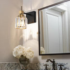SOLFART Crystal 1 Light Bathroom Vanity Light Over Mirror Wall Sconce Fixture - Image 2