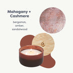 Calyan Wax Co. Mahogany & Cashmere 3 Wick Scented Candle - Image 2