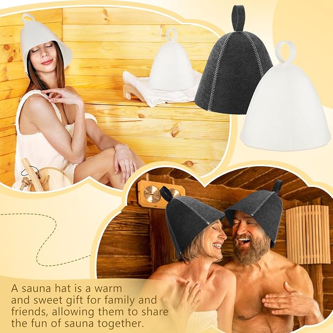JaGely Sauna Hat for Men Women Sauna Hat Vaporarium Cap Russian Banya Cap for - Image 4