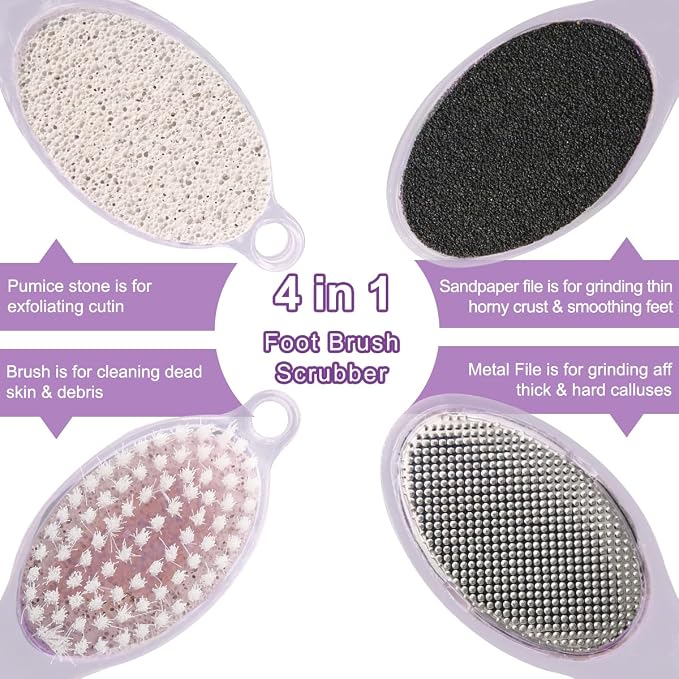 4-Pack 4 in 1 Pedicure Tool Callus Remover - Image 4