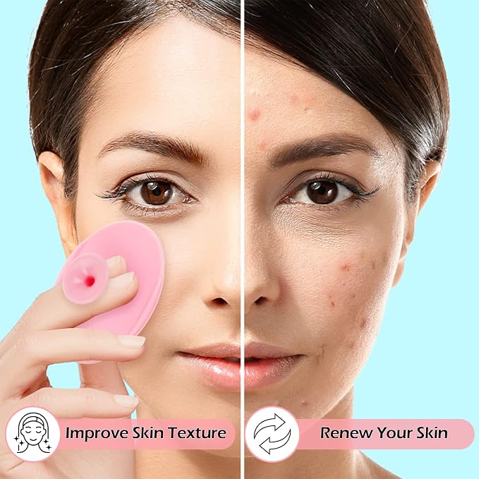 Yokilly Silicone Face Scrubber Exfoliator Brush, Manual Handheld Facial - Image 8