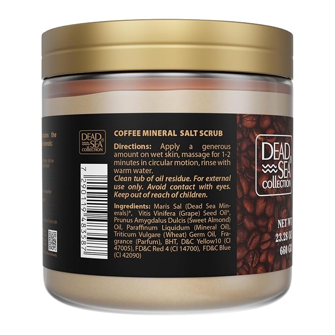 Dead Sea Collection Coffee Scented Salt Body Scrub - Image 8