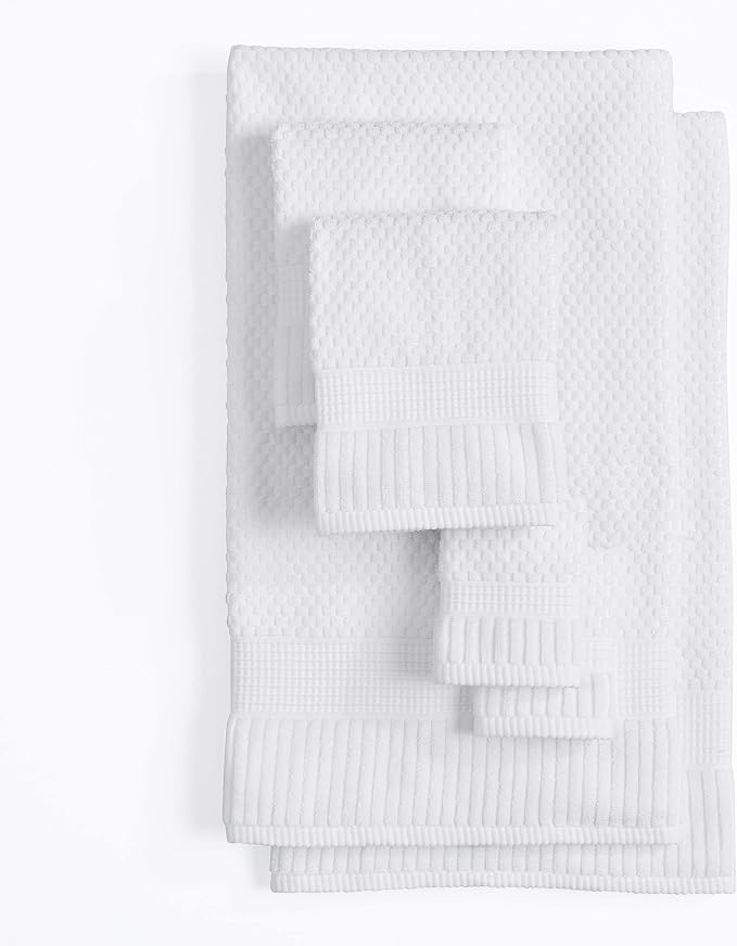 NY Loft 100% Cotton 6 Piece Bath Towel Set | White Towels | Oeko-TEX® Standard - Image 8
