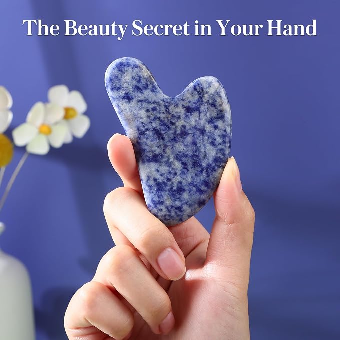 rosenice Gua Sha Facial Tools Natural Gua Sha Jade Stone - Image 7