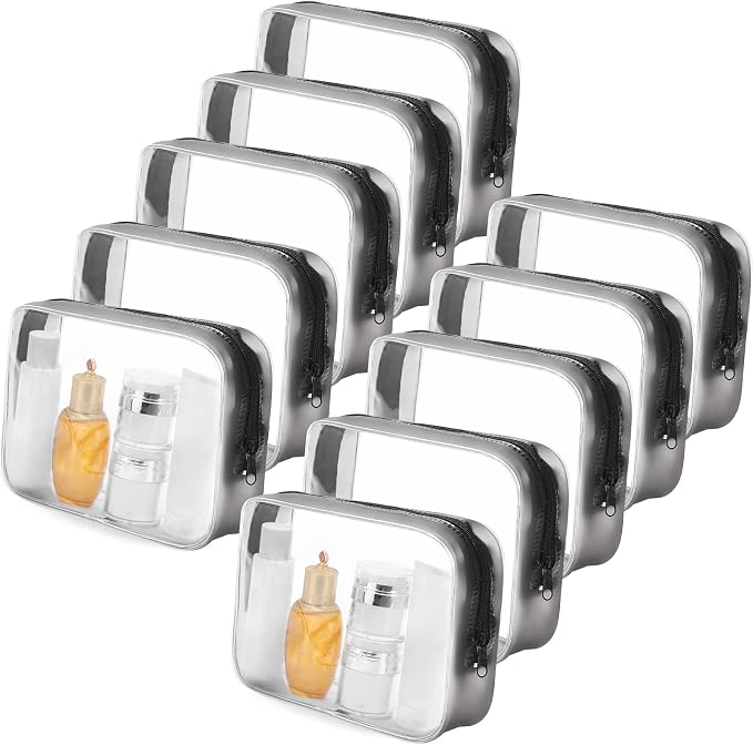 Tbestmax 10 Pcs Clear Cosmetic Bags Makeup Bags Portable Waterproof Travel by Tbestmax
