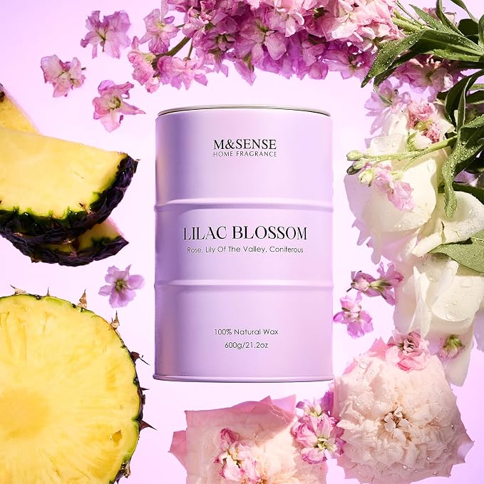 M&SENSE Lilac Blossom Soy Candles - Image 2
