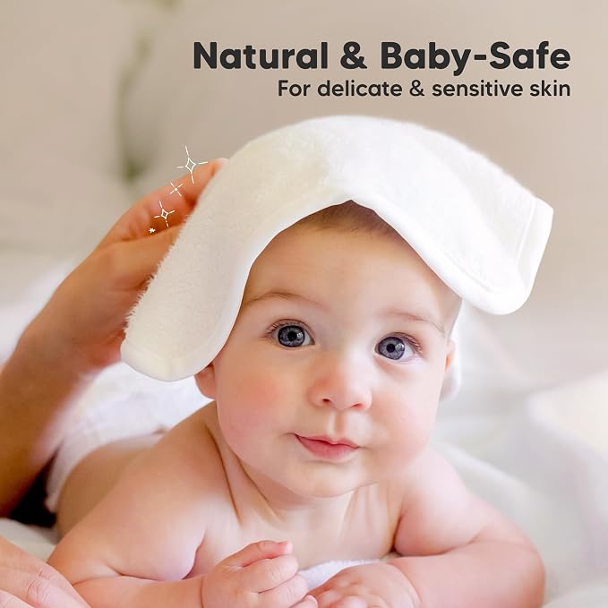 6-Pack Baby Washcloths – Soft Absorbent Viscose from Bamboo Washcloths - Image 5