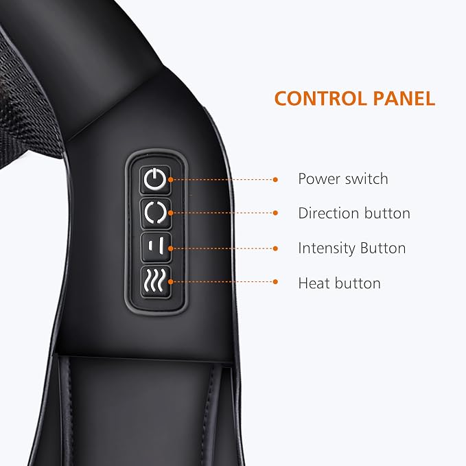 Snailax Neck Massager with Heat, Shiatsu Neck Back Massager - Image 8