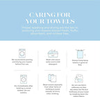 White Classic Luxury Light Blue Hand Towels - Image 9
