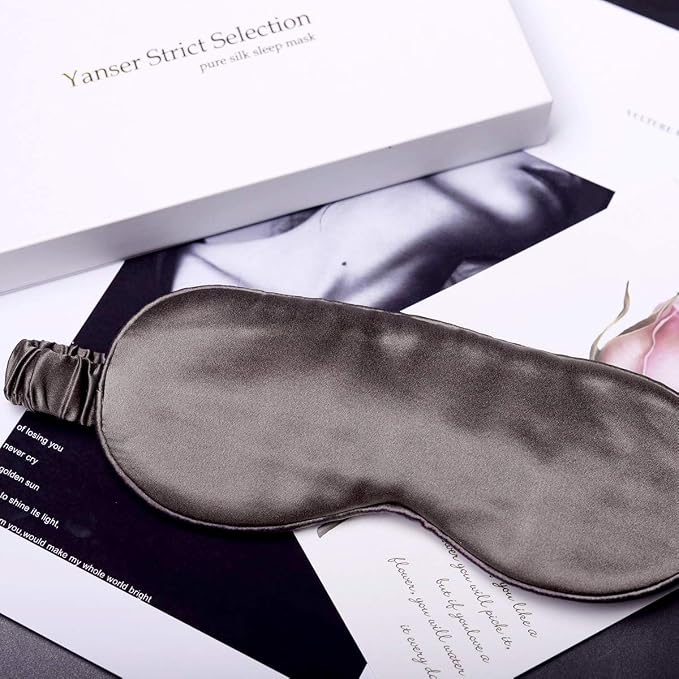 Silk Sleep Mask Light Blocking Luxury 100% Mulberry 19mm Silk Eye Mask Eye - Image 2