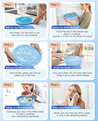 Face Ice Bath Bowl with Built-in Ice Tray, Foldable Silicone Face Bowl - Image 7