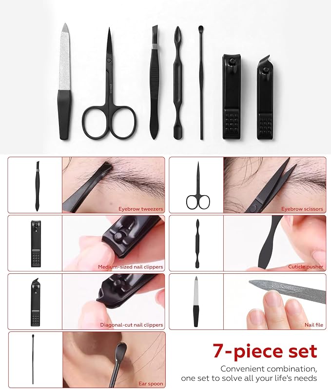 Manicure Set Nail Clippers Grooming Kit - Image 3