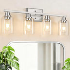 Unicozin 4-Light Bathroom Light Fixtures, Modern Vanity Lights by Unicozin