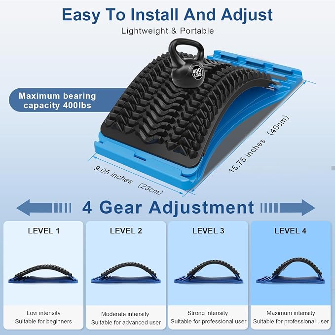 MINOLL Back Stretcher for Lower Back Pain Relief, Back Cracking Device - Image 6