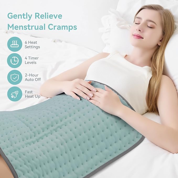 XXL Heating Pad for Back Pain Relief, Large Heating Pads Gifts for Mom Dad Wife - Image 3
