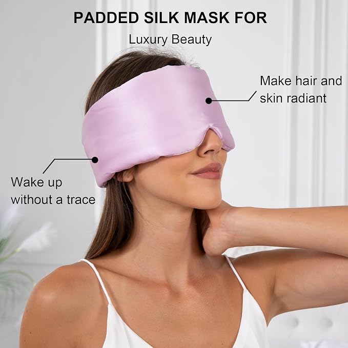 100% Mulberry Silk Sleep Mask for Women & Men Beauty Sleep, Adjustable - Image 3