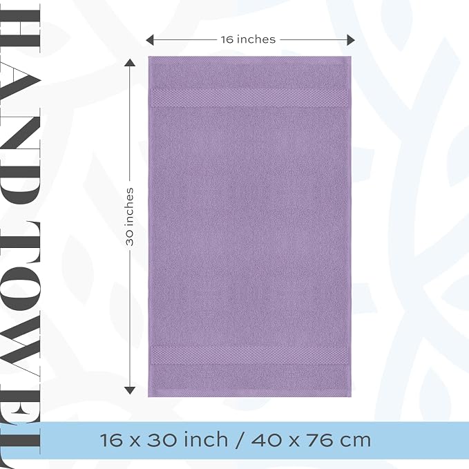 White Classic Luxury Lavender Hand Towels - Image 4