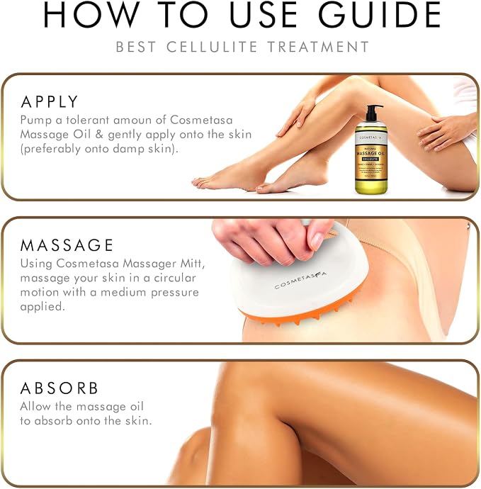 Cellulite Massage Oil with Massager Mitt - Image 7