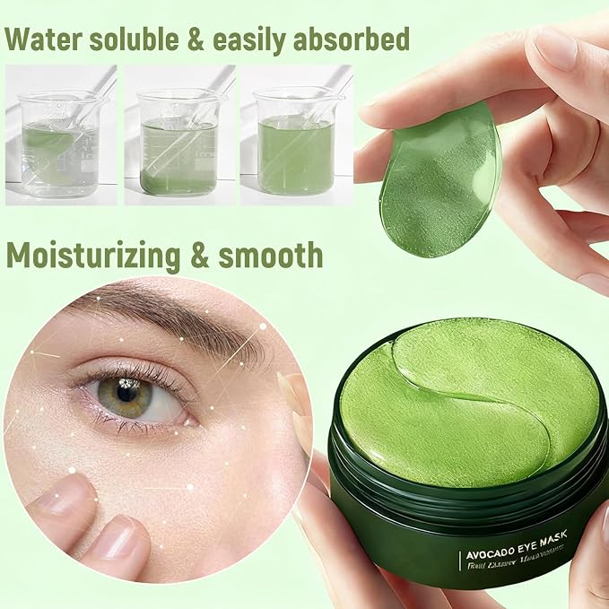 Eakroo 60 PCS Avocado Under Eye Patches, Eye Masks - Image 4
