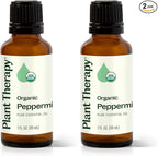 Plant Therapy Organic Peppermint Essential Oil 30 mL, 100% Pure, USDA Certified by PlantTherapy