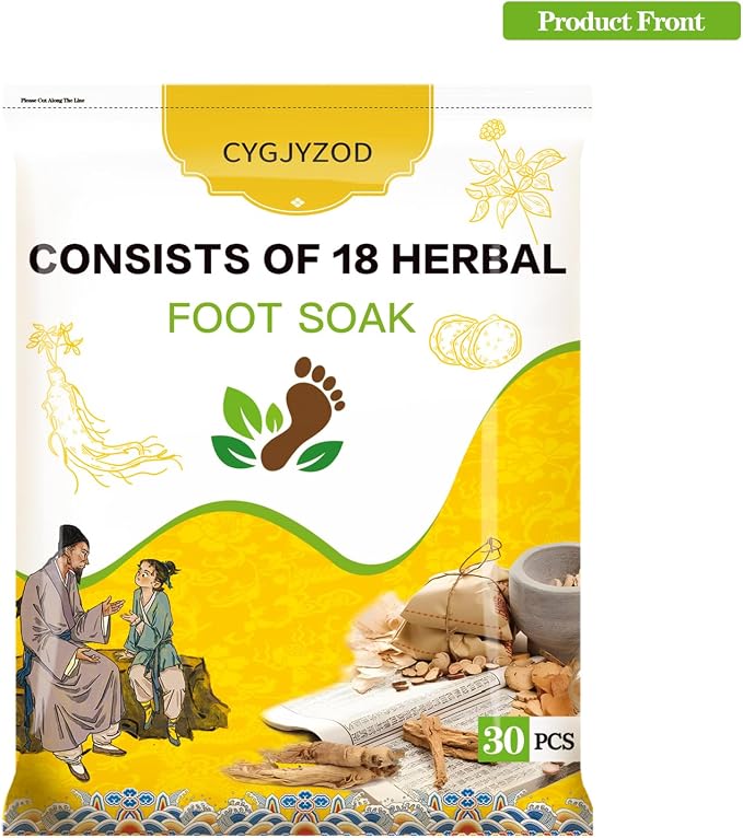 Ginger Chinese Herbal Foot Soak Set – 30 Detox Bags - Image 2