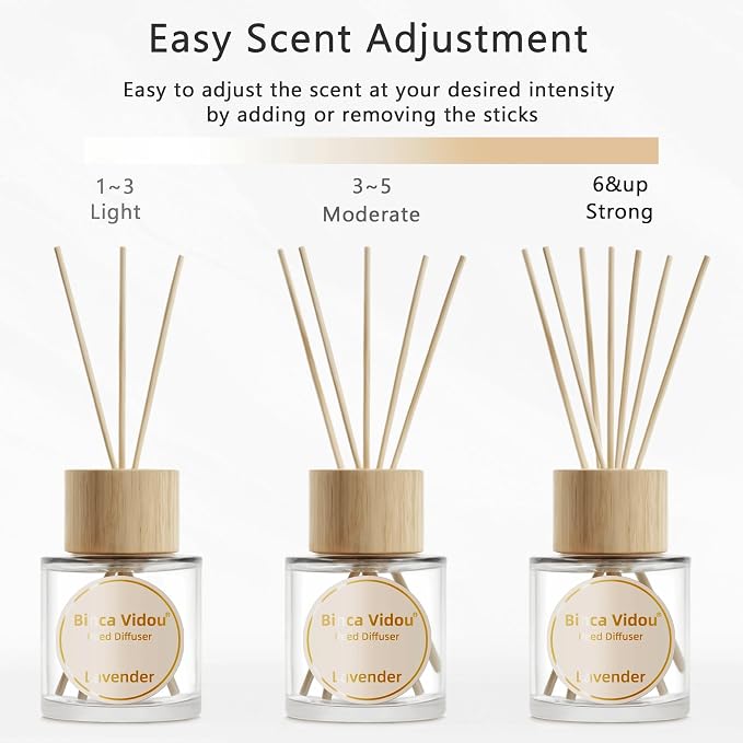 Reed Diffuser Set, Binca Vidou Lavender & Osmanthus Natural Perfume Scent Oil - Image 7