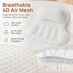 4D Air Mesh Bath Pillow for Tub, Soft Bathtub Cushion - Image 4